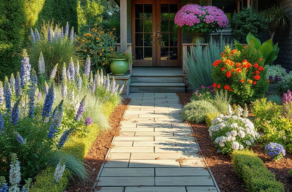 Choosing shrubs that stay low near pathways